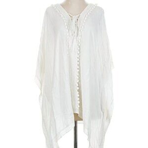 Bindya New York Boho White Swim Coverup Tunic Dress O/S